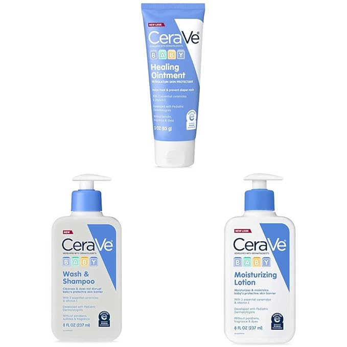 CeraVe Diaper Rash Cream | Baby Healing Ointment & Vitamin E | Lanolin, Fragrance, Paraben, Dye, Phthalates & Sulfate Free | Baby Soap & Baby Lotion |Niacinamide & Vitamin E