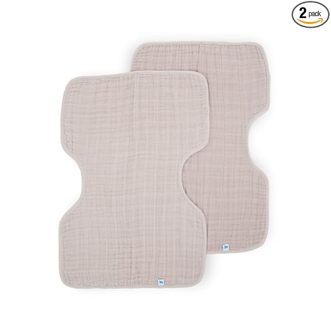 Little Unicorn Ultra-Absorbent Premium Burp Cloth 2 Pack | Soft on Baby's Skin | Larger Size | Ergonomic Design | Set of 2 (Porposie)