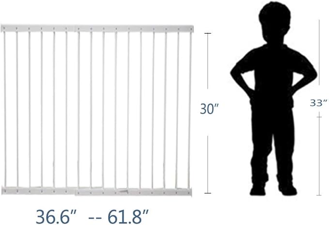 Fairy Baby Child Window Guards for Children Safety Window Gate Security Bars White,Fit 36.6-61.8 Inches Wide (2 Panels)