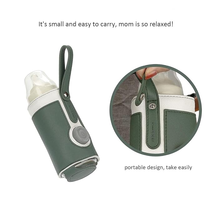 RiToEasysports Portable Bottle Warmer Bag, USB Heating Cover with 3 Temp Settings, Small Milk Warmer for Home, Office, and Travel