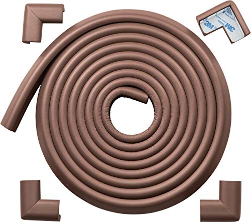 15ft Edge 20 Corners - Bundle & Save - RovingCove HeftyFit Edge Corner Guards, Coffee Brown