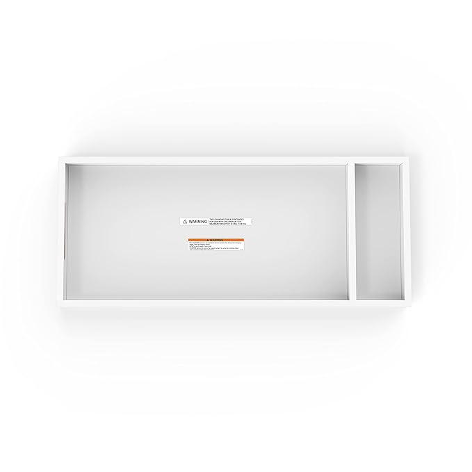 Child Craft Universal Changing Table Topper, Convert Dresser into a Changing Table Surface, Securely Attaches, Non-Toxic, Baby Safe Finish (Matte White)