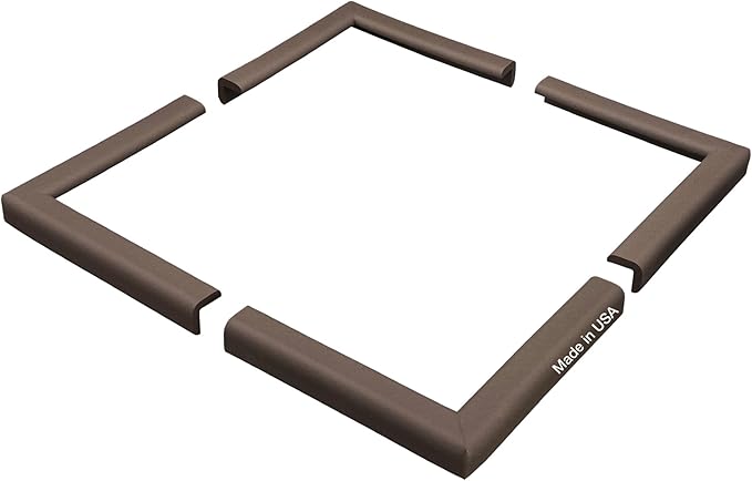 KidKusion Corner and Edge Protector | Easy Fit System | Soft Durable Foam Rubber Padding for Furniture w/Doublesided Tape | Babyproofing Bumper Guards | Large Profile | 16 Ft. | Brown