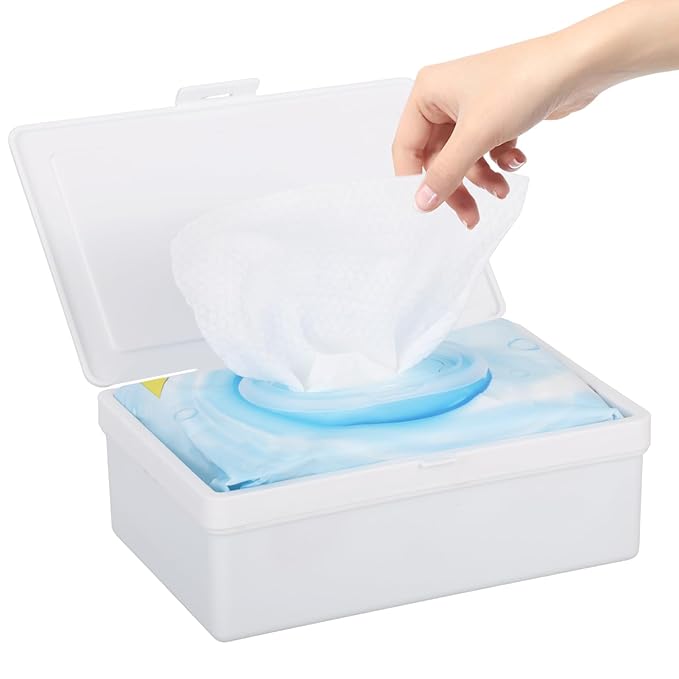FMOACEN Wipes Dispenser Compatible with Cottonelle Flushable Wet Wipes, Wipe Holder with Sealing Lid Design, Refillable Wipe Container, Non-Slip & Keep Wet Tissue Fresh for Home, Office, Car, Travel