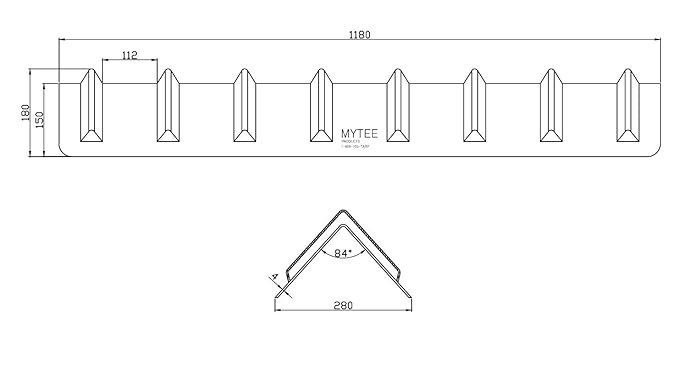 Mytee Products (4 Pack) Blue Corner Protector V Shaped/V Edge Guard - 8" x 8" x 48" Inches