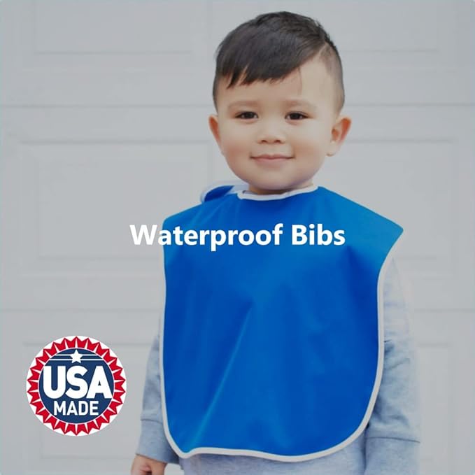 Large Waterproof Baby Bibs for 1-4 years old – Lightweight, Soft & Durable Bibs for Girls and Boys