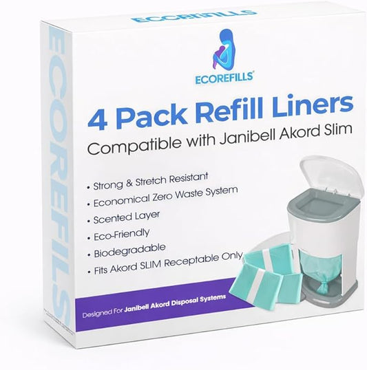 Diaper Refill Bags for Adults, Compatible with Janibell Akord 330 Series Adult Diaper System Pack of 4