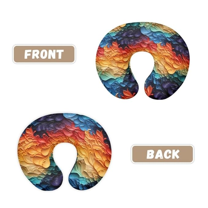 Rainbow Gradient Fluid Slipcover for Breastfeeding Pillows, Abstract Art Graffiti Nursing Essentials for Bottle and Breastfeeding Paint Pigment Splash Stretchy Cover