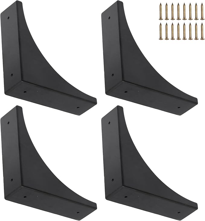 Box Edge Corner Guards Decorative Furniture Corner Protectors Edge Safety Protector Furniture Corner Bumpers Box Cabinet Case Edge Cover Home Hardware Accessories Pack of 4 Black