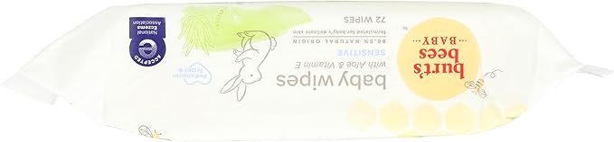 Burt's Bees Baby Chlorine-Free Wipes, 72 Count (Pack of 1) - Packaging May Vary