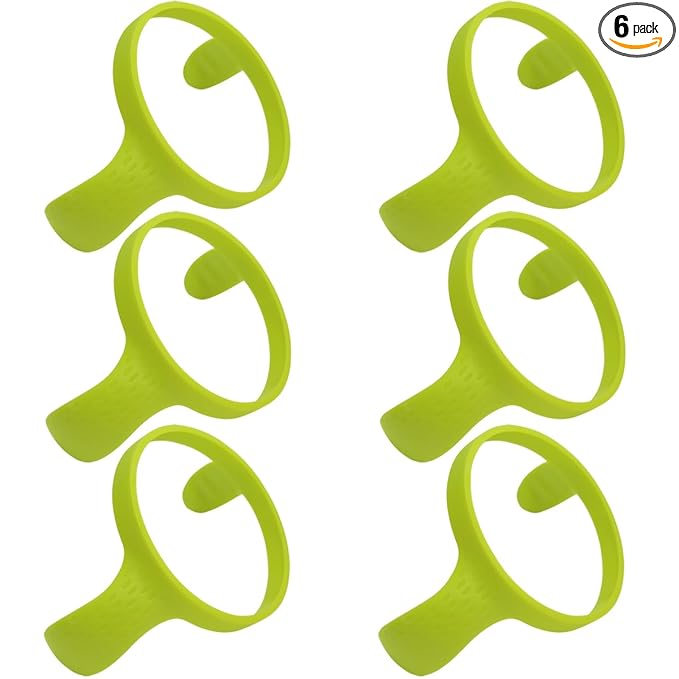 Easy Grip Bottle Handles Compatible with Comotomo Feeding Baby Bottle, Set of 6 (6 Green)