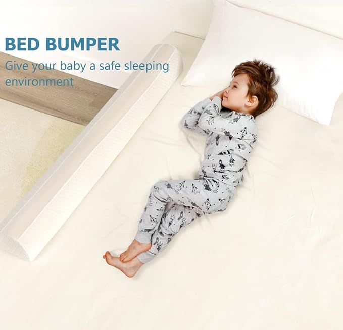 UBBCARE 66 Inches Extra Long Bed Rail, Bed Bumper for Toddlers, Memory Foam Rail Guard for Kids, Adults and Seniors, Fit for Twin, Full, Queen, King Size Bed