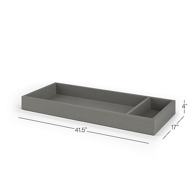 Child Craft Universal Changing Table Topper, Convert Dresser into a Changing Table Surface, Securely Attaches, Non-Toxic, Baby Safe Finish (Lunar Gray)