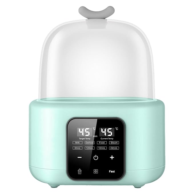 Double Bottle Warmer with Smart Temperature Control, Fast Baby Food Heater and Defrost Warmer with Timer for Twins, LED Display Accurate Temperature Adjustment for Baby Milk Breastmilk (Green)