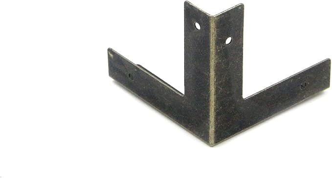 Coshar 1.3" Antique Corner Three-Sided Copper Corner Protector Decorative Edge Cover Bronze Corner for Wooden Boxes, Pack of 16 (33mm)