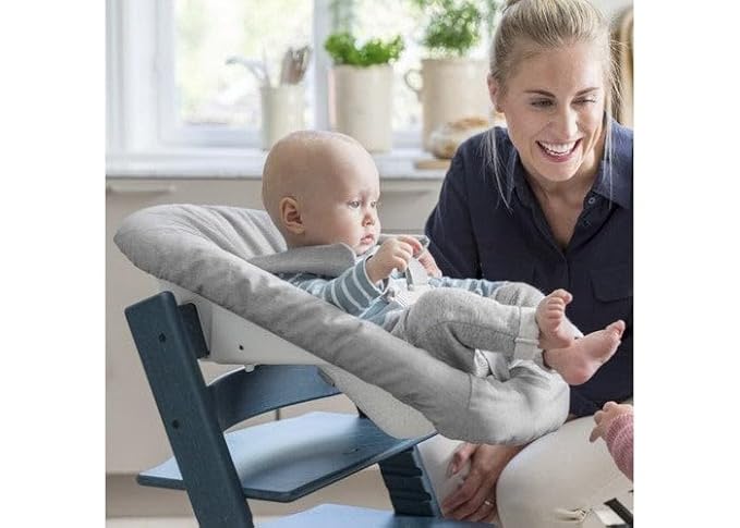 Tripp Trapp Newborn Set, Grey - Convert The Tripp Trapp Chair into Infant Seat for Newborns Up to 20 lbs - Cozy, Safe & Simple to Use - Compatible with Chairs After May 2003