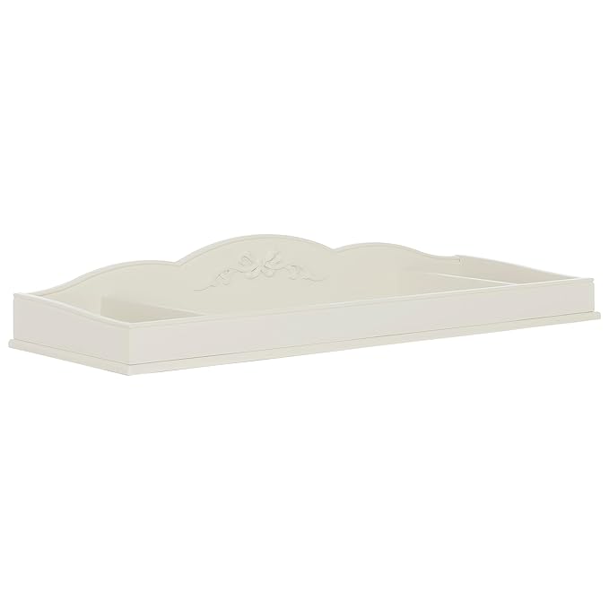 Evolur Aurora Change Tray|Lasting Quality|Intricate Ribbon Bow Scrollwork, Ivory Lace