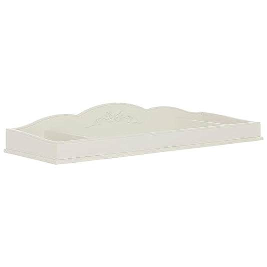 Evolur Aurora Change Tray|Lasting Quality|Intricate Ribbon Bow Scrollwork, Ivory Lace