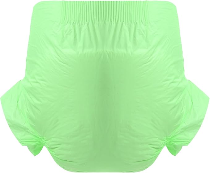 CutiePlusU Adult Diapers Heavy Absorption Dry Surface Disposable All Night-Green 2 Pieces (Medium 28"-38")
