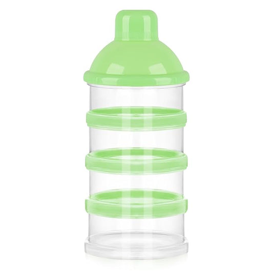 Accmor Formula Dispenser On The Go, 4 Compartments Stackable Formula Container for Travel, Baby Milk Powder Kids Snack Container, BPA Free ﻿