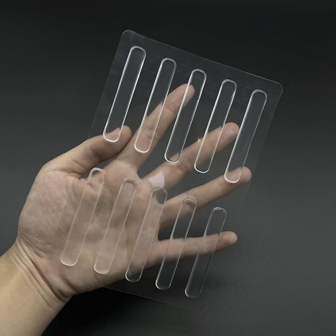 Home Life | Adhesive Strips | Cabinet Bumper | Silicone Anti-Collision Strips for Furniture Protection | Door Bumpers | Furniture Bumpers | Wall Protection | Sound Dampening | Transparent | Set of 10