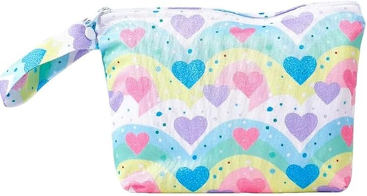 Waterproof Wet Bag with Wrist Strap, Reusable Zippered Pouch for Beach, Swim & Travel, Compact Cosmetic Toiletry Organizer Bag, 7.9 * 9.5 * 2 inches