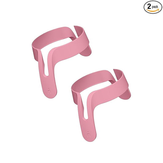 Nanobebe Flexy Bottle Handles, Easy-Grip Ergonomic 2-Pack, Transitional Sippy Cup, Pink