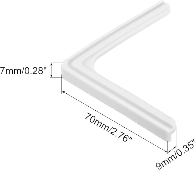 uxcell Window Corner Guards Edge Protectors, 2Pack Mini Lace Style Safety Bumper, 70mmX9mm for Window Corners, Desks, Cabinets, Silver