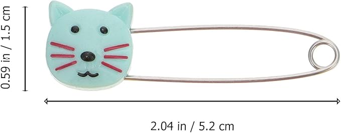 EXCEART Baby Safety Pins with Locking Clasp 10 Pcs Cute Animal Pattern Diaper Pins for Secure Cloth Diapers and Baby Clothes Fastening