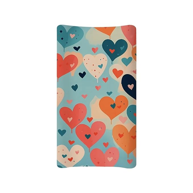 Heart Balloons Changing Pad Cover for Baby Girls Boys Comfort Diaper Change Table Pad Covers Soft Changing Pad Sheets