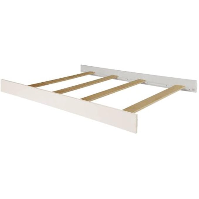 Full-Size Conversion Kit Bed Rails for Young America Convertible Cribs - Solid Wood Rail - Toddler and Adult Bed Rail for Full-Size Beds - Essential Nursery & Baby Furniture (White)