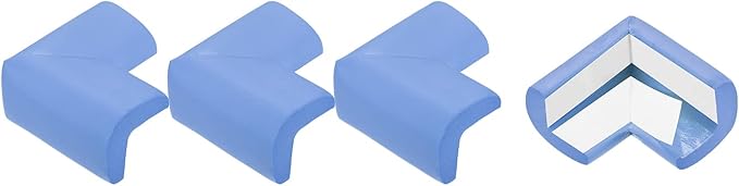 uxcell Corner Guards Edge Protectors, 4Pack Foam Safety Bumper L Shape, 55mm/2.16"(L) for Furniture Corner Table Edge Guard, Blue