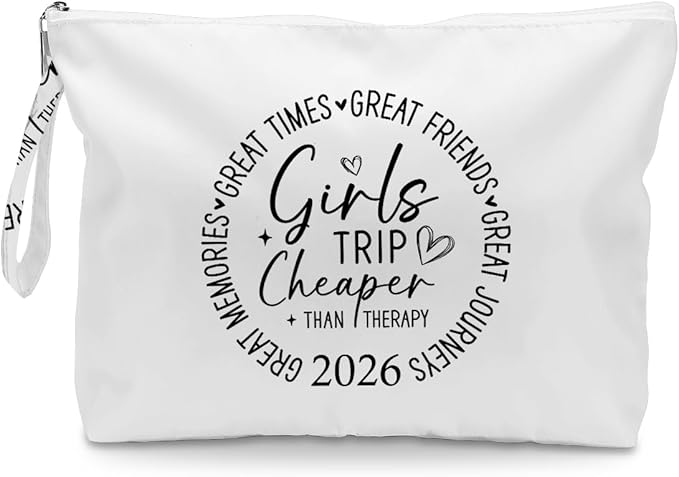 Fokongna Girls Trip White Wet Dry Bag Beach Gym Swimsuit Toiletry Travel Essentials Women Adults