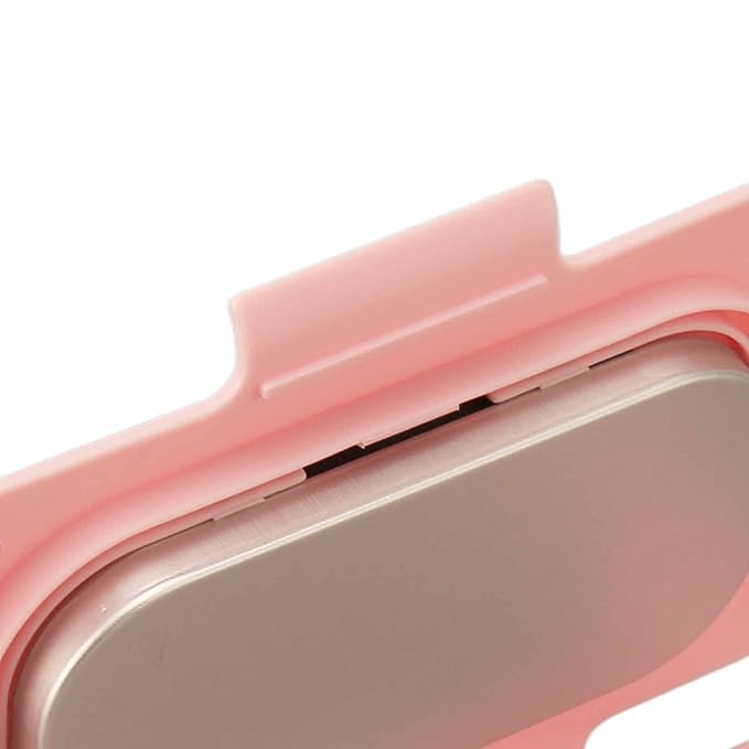 Baby Wipe Warmer, Baby Wet Wipes Dispenser, Travel Holder Refillable Ultra Thin USB Heating Wipe Case, Keep Constant Temperature, Large Capacity, Newborn Essentials, Pink