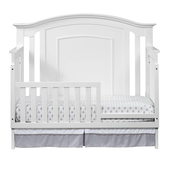 Oxford Baby Willowbrook Crib to Toddler Bed Guard Rail Conversion Kit, White, GreenGuard Gold Certified