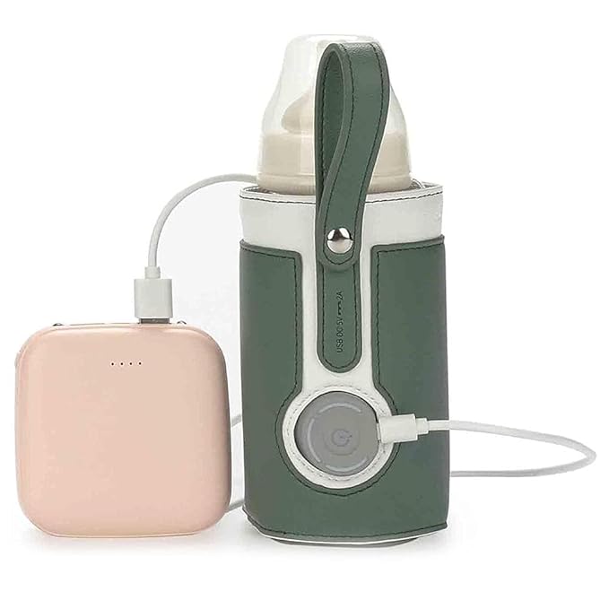 RiToEasysports Portable Bottle Warmer Bag, USB Heating Cover with 3 Temp Settings, Small Milk Warmer for Home, Office, and Travel