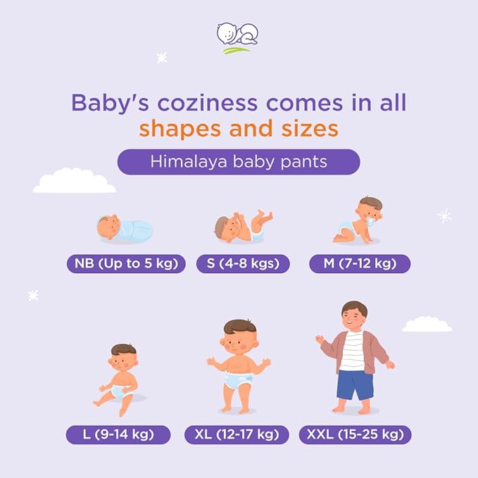 Himalaya Total Care Baby Pants Diapers, Medium 78 Count, Anti-Rash Shield, 7-12 kg, Rapid Absorption, Superior Comfort, Clinically tested