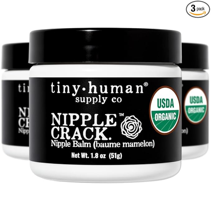 Organic Nipple Cream, Nipple Crack Lanolin Free Nipple Butter (3 Pack), Balm for Breastfeeding Mothers, No Need to Wash Off, Safe for Baby and Mama