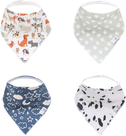 Copper Pearl Baby Bandana Bibs, 4 Pack