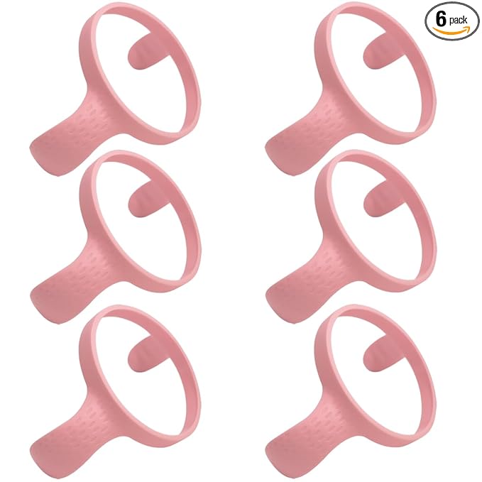 Easy Grip Bottle Handles Compatible with Comotomo Feeding Baby Bottle, Set of 6 (6 Pink)