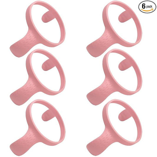 Easy Grip Bottle Handles Compatible with Comotomo Feeding Baby Bottle, Set of 6 (6 Pink)