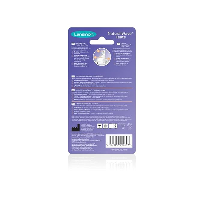 Lansinoh Set de 2 Tétines Péristaltiques Transparent