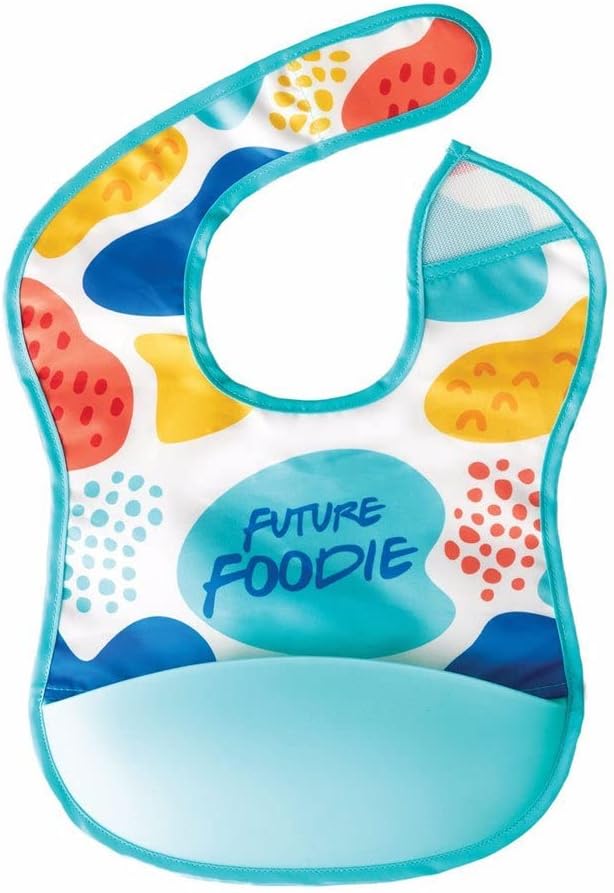 Tiny Twinkle Silicone Pocket Bibs - Waterproof, Food Catching, Mess-Proof Bibs for 6-24 Months Baby Boy and Girl, Toddlers