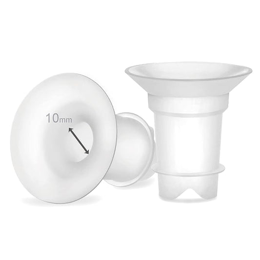 Maymom Flange Insert 10 mm Compatible with Medela and Spectra 24 mm Shields/Flanges. Use with Medela Freestyle and Momocozy S9/S11/S12 to Reduce Nipple Tunnel Down to 10 mm; Fit Momcozy 24 mm Cup.