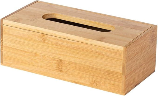 Tissue Box Cover, Bamboo Tissue Box Cover Rectangle, Tissue Box Holder Rectangular Covers Your Tissues, Decorative Tissue Box Cover