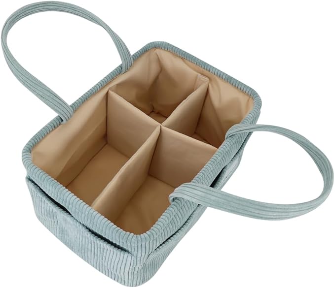 Buzz&Bloom Baby Diaper Caddy Organizer, Stylish Storage Basket for Newborn Essentials and Diaper Station, Gift for Baby Shower and Registry Must-Have (Sage)