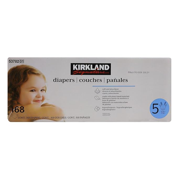 Kirkland Signature Diapers, Size 5 (168 Count)