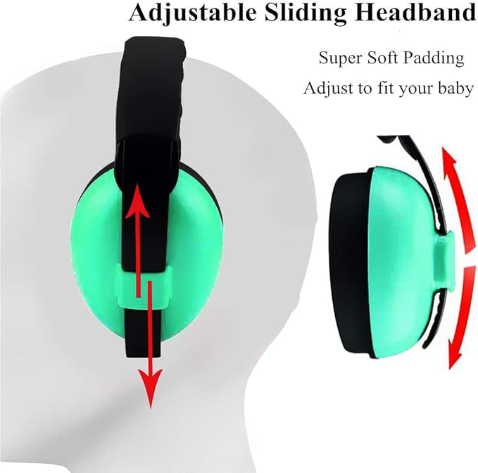 Solar-Power Baby Noise Cancelling Headphones, Ear Protection Earmuffs for 0-3 Years Kids