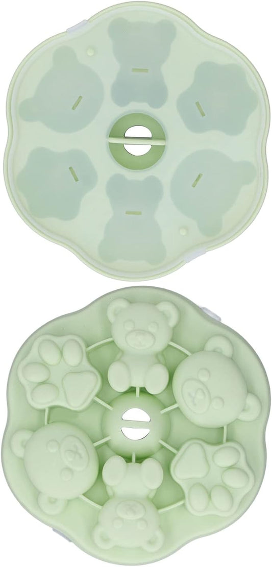 Jelly, Food Grade Silicone, Making Baby Food, ,for Pudding, Cake, Cat Cube Pudding Kitchen with Lid for Home(Green)