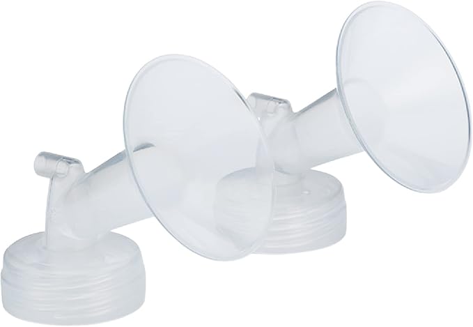 Motif Medical Luna Breast Pump Flange - Comfortable Breast Pump Flanges for Better Milk Flow & Pumping Ease - Ideal Flange Insert for Breastfeeding Moms (2 Shields, 24 mm)